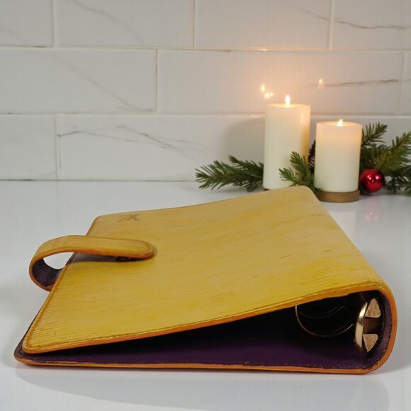 Authentic Louis Vuitton Epi Agenda MM Day Planner Cover Yellow MSRP $799 - Picture 13 of 14